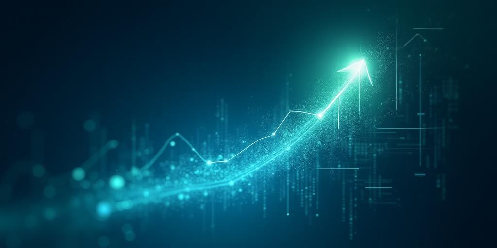 Abstract image representing digital growth and success
